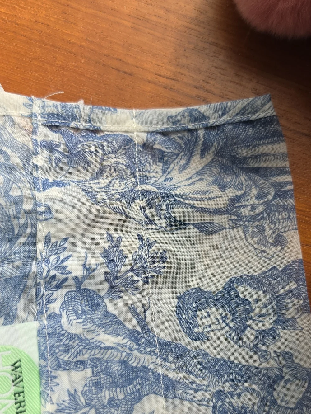 Waverly Blue Toile Valance Set Window Treatment with Tassel Classic